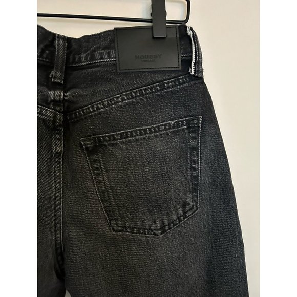 Moussy Vintage Detroit Wide Straight Leg Black Jeans NWT Size 27 - Picture 12 of 15